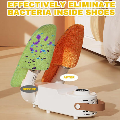 Schuhtrockner Elektrisch, Stiefeltrockner mit 0-120mins Timer-Funktion, Faltbarem Schuhe Stiefeltrockner Antibakteriell UV-Licht, Shoe Dryer mit Digitalanzeige (Teleskop-Schuhtrockner)
