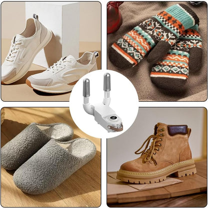 Schuhtrockner Elektrisch, Stiefeltrockner mit 0-120mins Timer-Funktion, Faltbarem Schuhe Stiefeltrockner Antibakteriell UV-Licht, Shoe Dryer mit Digitalanzeige (Teleskop-Schuhtrockner)