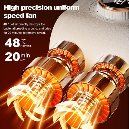 Schuhtrockner Elektrisch, Stiefeltrockner mit 0-120mins Timer-Funktion, Faltbarem Schuhe Stiefeltrockner Antibakteriell UV-Licht, Shoe Dryer mit Digitalanzeige (Teleskop-Schuhtrockner)