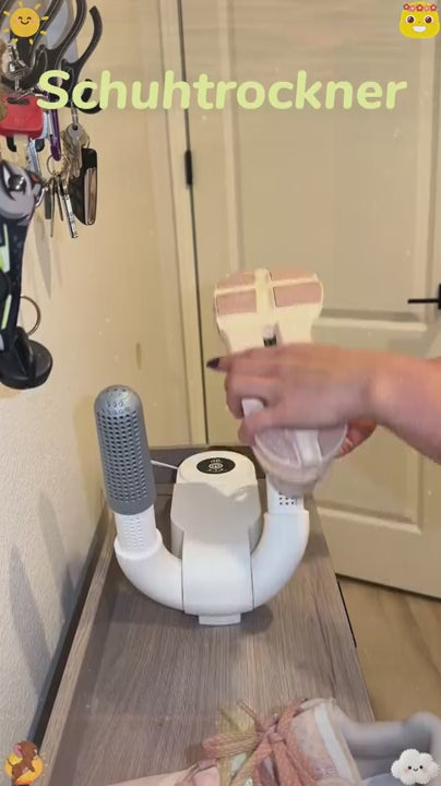 Schuhtrockner Elektrisch, Stiefeltrockner mit 0-120mins Timer-Funktion, Faltbarem Schuhe Stiefeltrockner Antibakteriell UV-Licht, Shoe Dryer mit Digitalanzeige (Teleskop-Schuhtrockner)